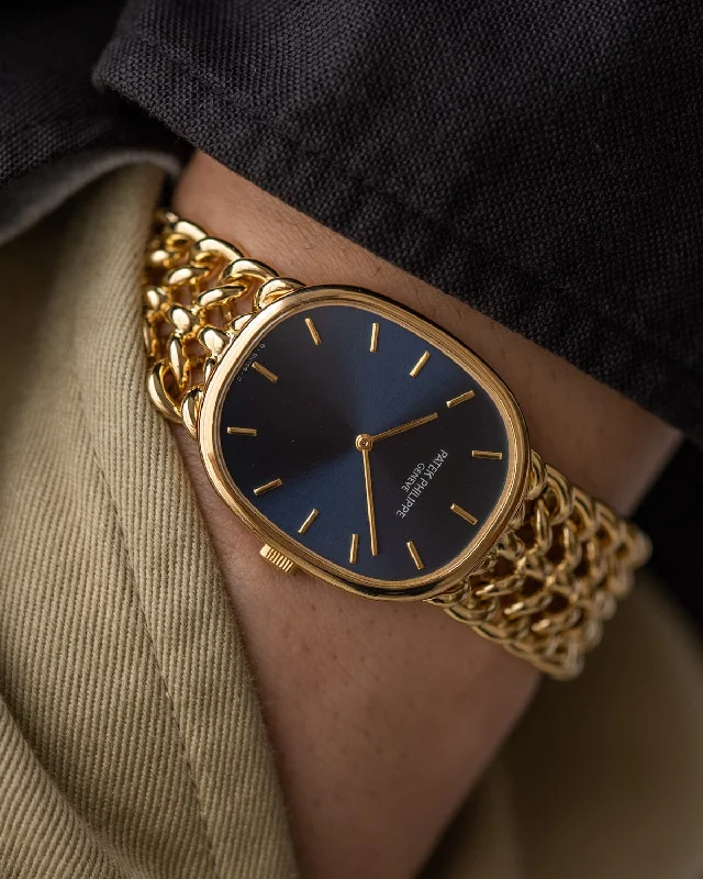 Patek Philippe Golden Ellipse 3848 YG Blue Sigma Dial