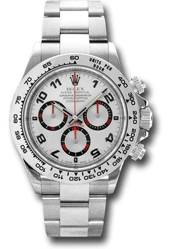 Rolex White Gold Cosmograph Daytona 40 Watch - Silver Arabic Dial - 116509 sa