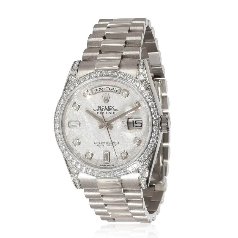 Rolex Day-Date 118389 Mens Watch in 18kt White Gold