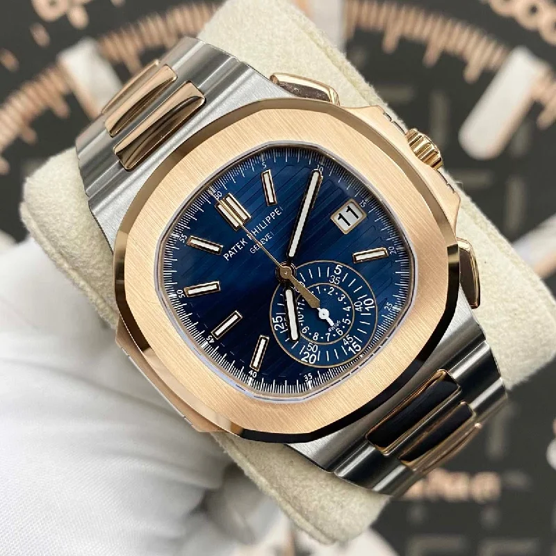 Patek Philippe Nautilus Chronograph 40mm 5980/1AR-001 Blue Dial Pre-Owned