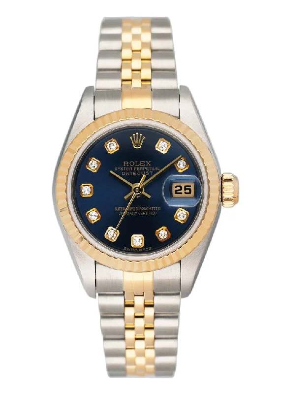 Rolex Datejust 79173 Diamond Blue Dial Ladies Watch