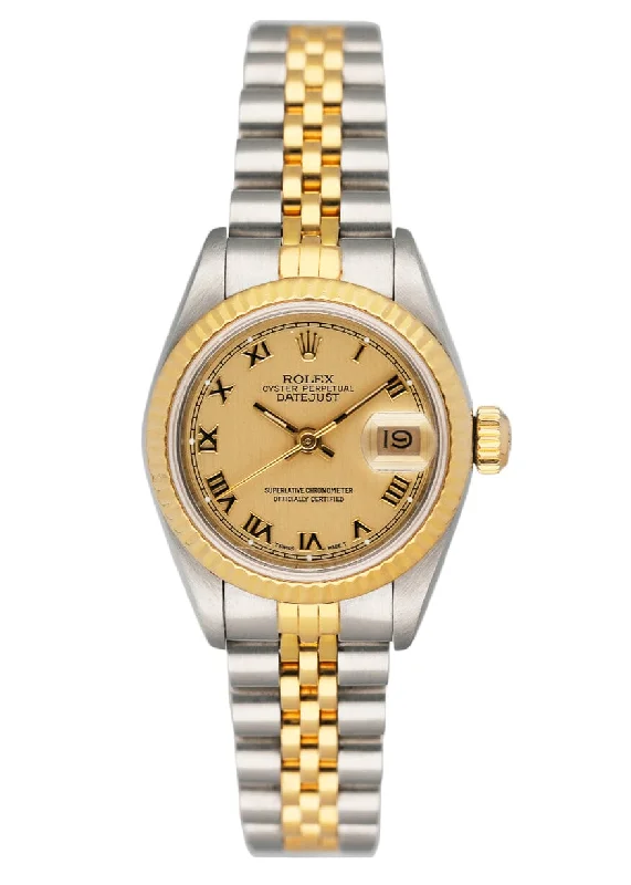 Rolex Datejust 69173 Champagne Dial Ladies Watch Box Papers