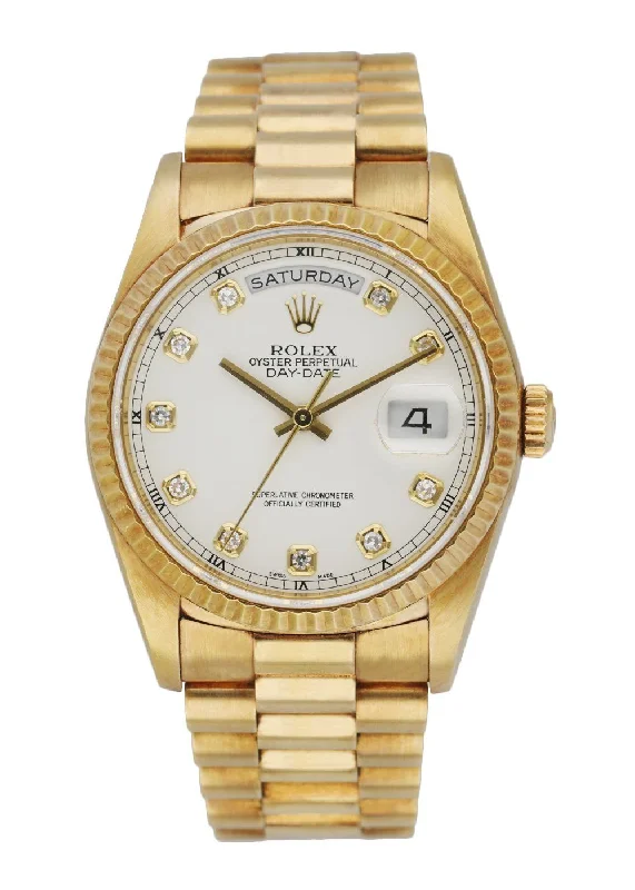 Rolex Day-Date President 18238 Diamond Dial Men's Watch