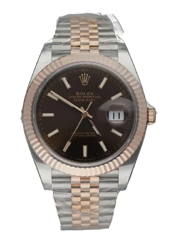 Rolex Datejust 41 126331 Stainless Steel & 18K Rose Gold Mens Watch Box Paper