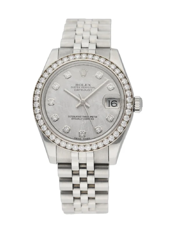 Rolex Oyster Perpetual DateJust 178384 Meteorite Diamond Dial Watch