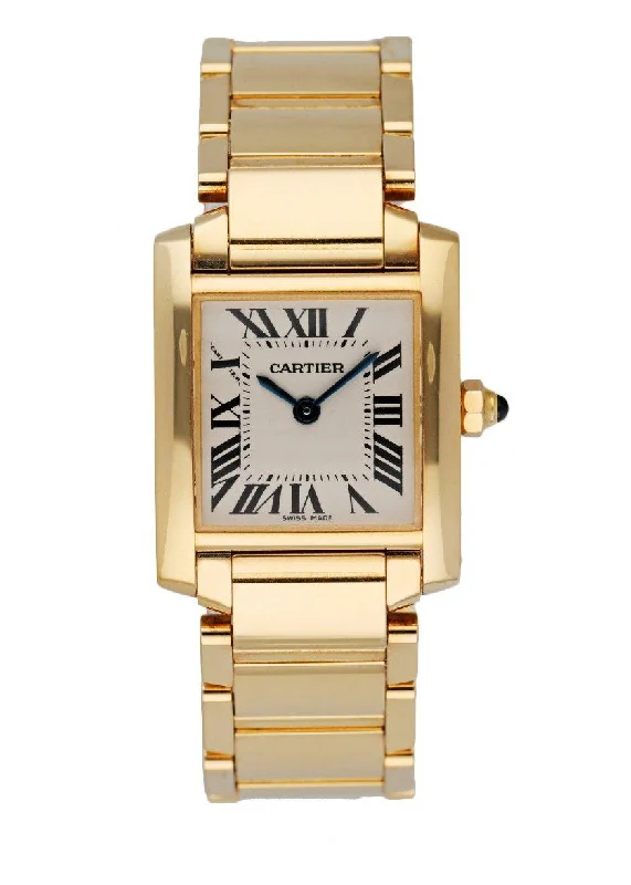 Cartier Tank Francaise 2385 18k Yellow Gold Ladies Watch