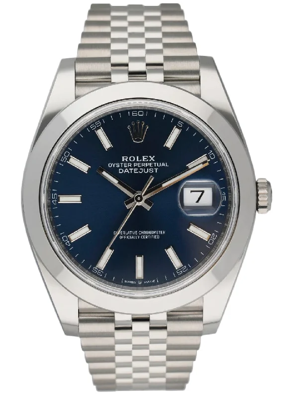 Rolex Datejust 41 126300 Blue Dial Mens Watch Box Papers