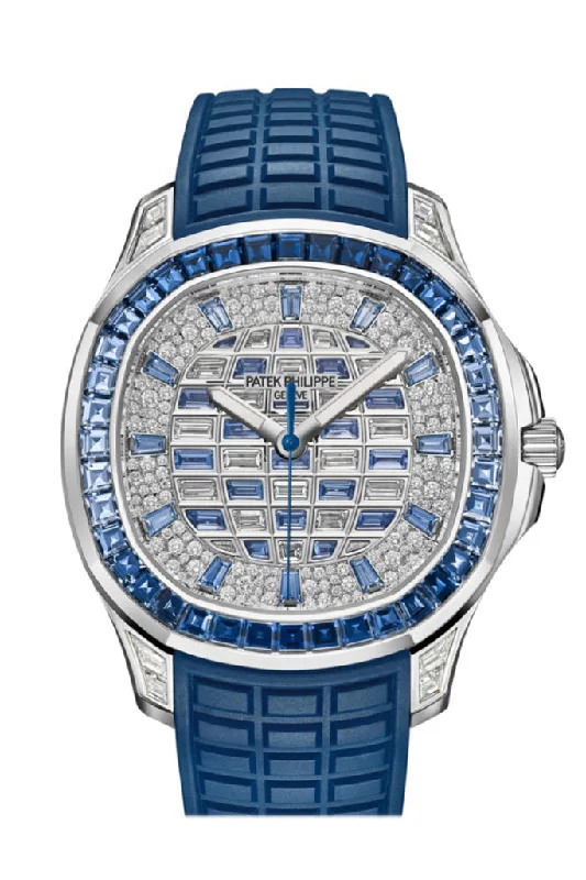 Patek Philippe Aquanaut Diamond Blue Sapphire Dial Watch 5268/461G