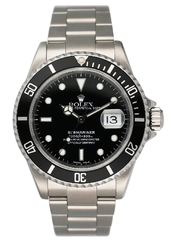 Rolex Oyster Perpetual Submariner 16610 Mens Watch Box Papers