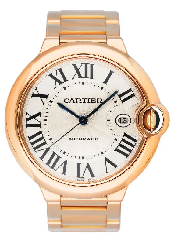 Cartier Ballon Bleu W69006Z2 18K Rose Gold Mens Watch Box Papers