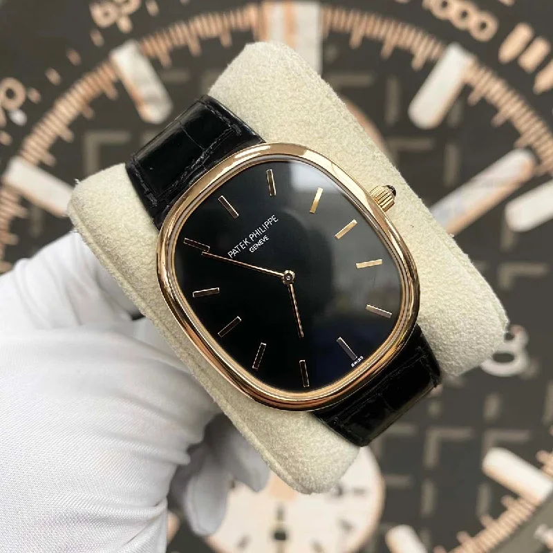 Patek Philippe 50th Anniversary Extra-Thin Golden Ellipse 34mm 5738R Black Dial Pre-Owned