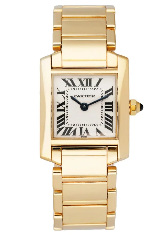 Cartier Tank Francaise W50002N2 Yellow Gold Ladies Watch Box Papers