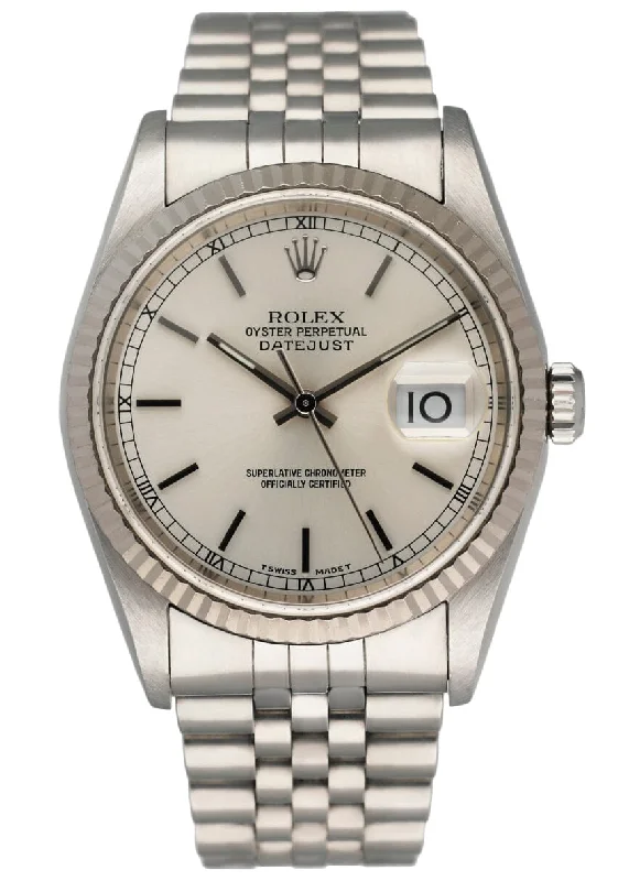 Rolex Datejust 16234 Silver Dial Mens Watch