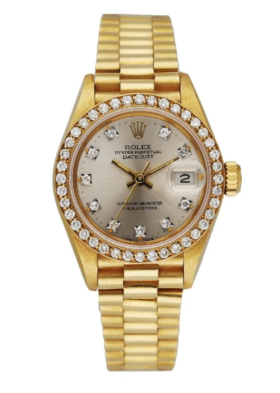 Rolex Datejust 69138 Diamond Dial and Bezel  Ladies Watch