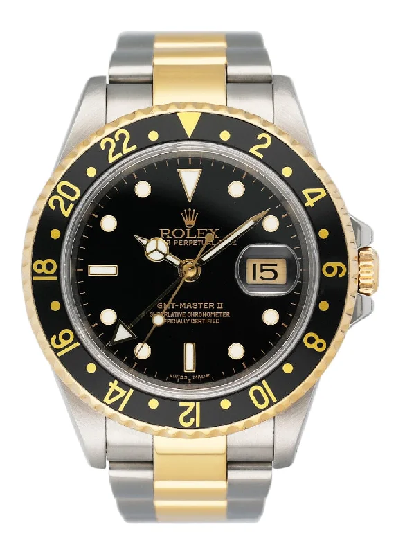 Rolex Oyster Perpetual Date GMT Master ll 16713 Mens Watch