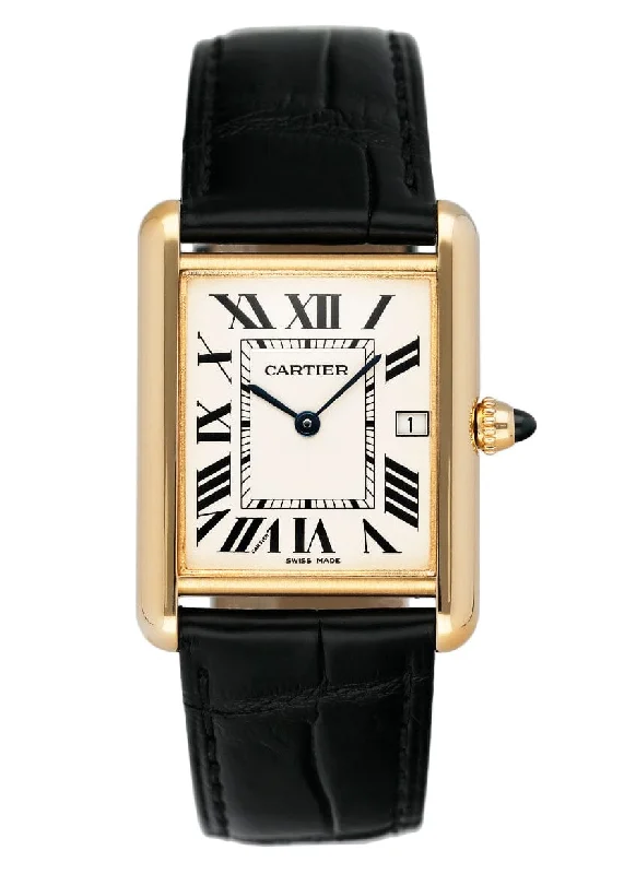 Cartier Tank Louis W1529756 18K Yellow Gold Mens Watch