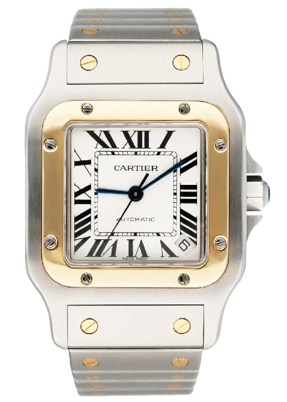 Cartier Santos W20099C4 Two-Tone Mens Watch Box Papers