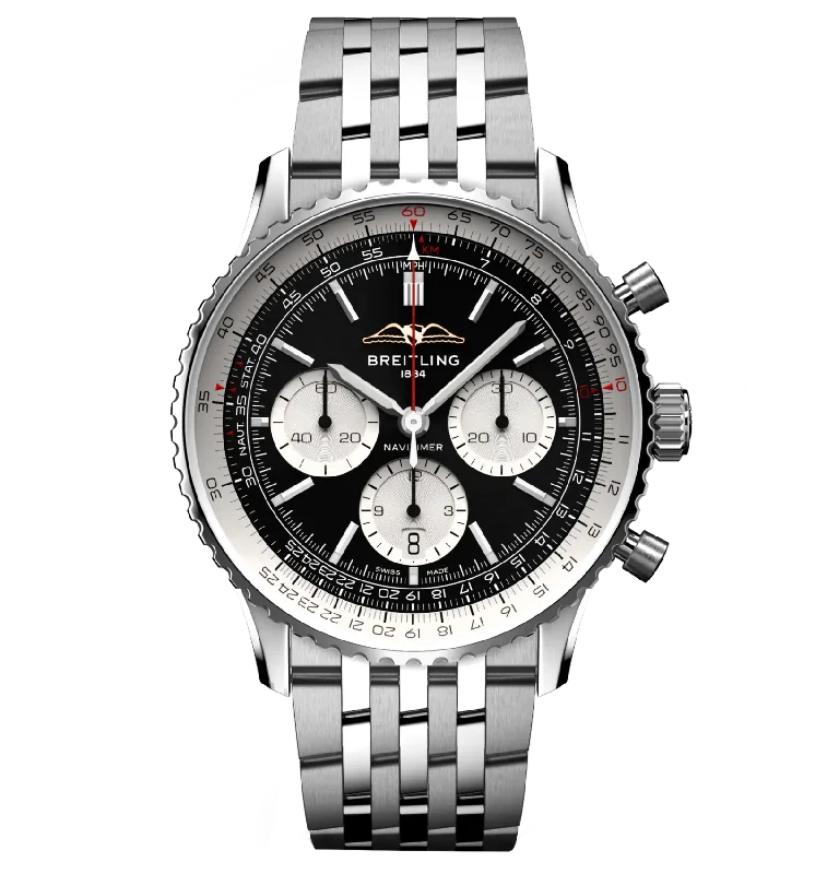 Breitling Navitimer B01 Chronograph 43 Watch with Stainless Steel Bracelet