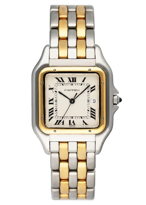 Cartier Panthere Jumbo 187957 Two Tone Mens Watch Box Papers