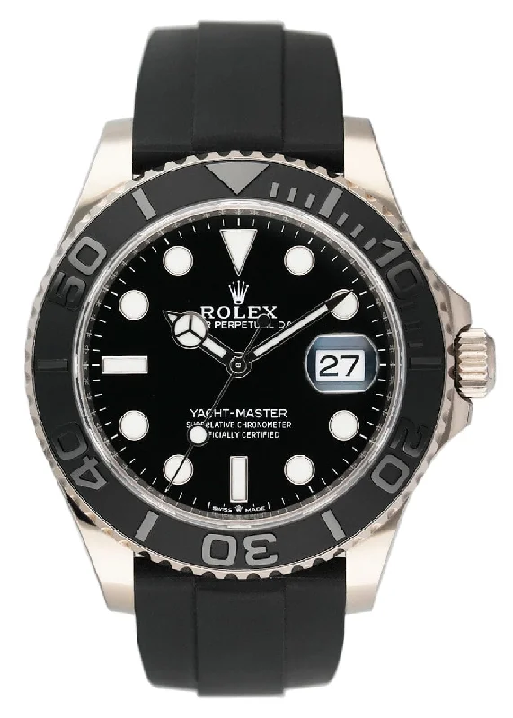 Rolex Yacht-Master 226659 Black Dial 18K White Gold Watch Box Papers