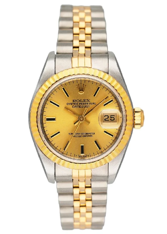 Rolex Datejust 79173 Champagne Dial Ladies Watch Box Papers