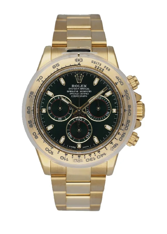 Rolex Daytona 116508 Green Dial 18K Yellow Gold  Men's Watch Box & Papers