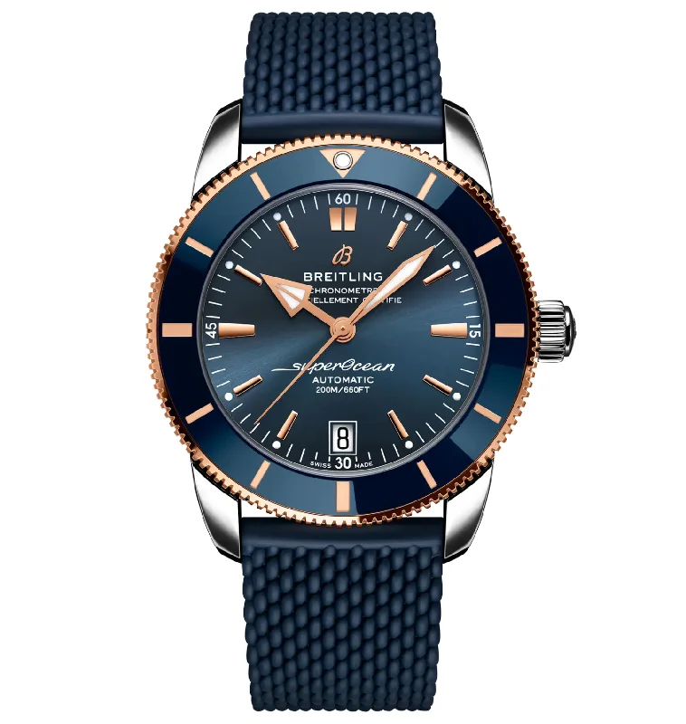 Breitling Superocean Heritage B20 Automatic 42 Watch with Deep Blue Dial