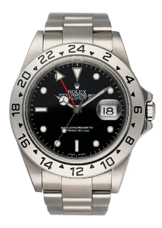 Rolex Explorer II 16570T Black Dial Mens Watch