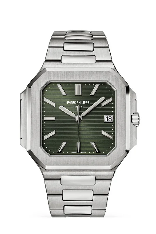 Patek Philippe Cubitus Olive Green Dial Stainless Steel Watch 5821/1A