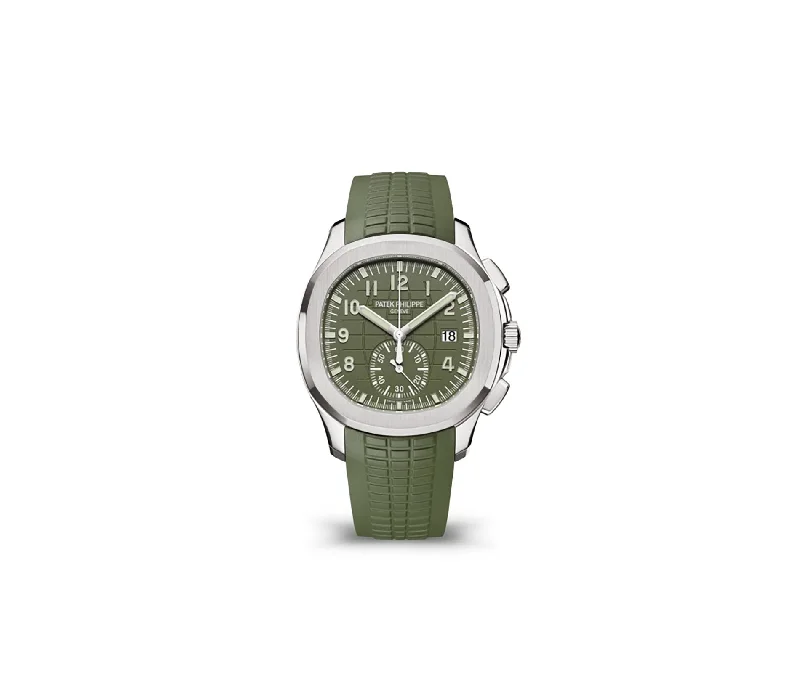 42mm Chronograph 18k White Gold Khaki Green Dial