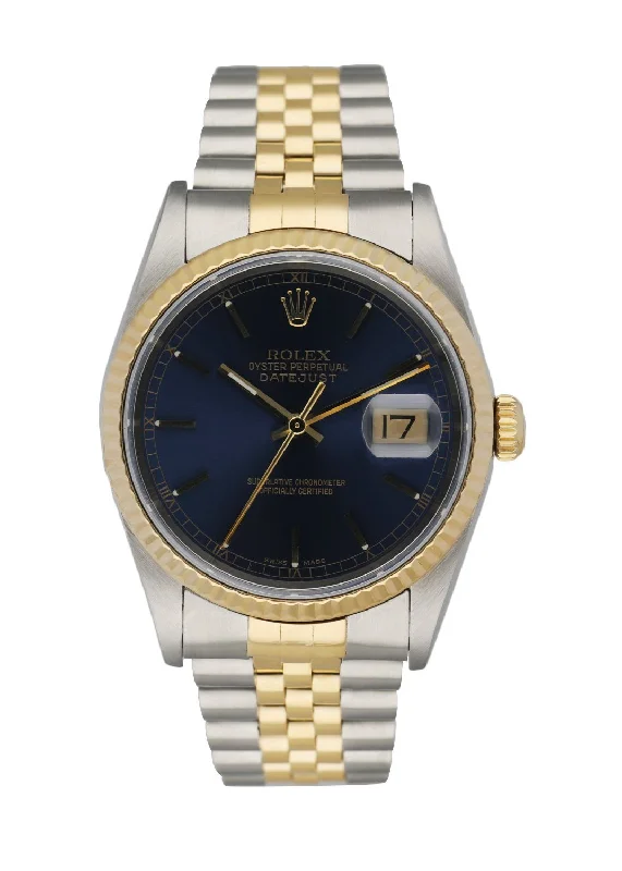 Rolex Datejust 16233  Blue Dial Men Watch