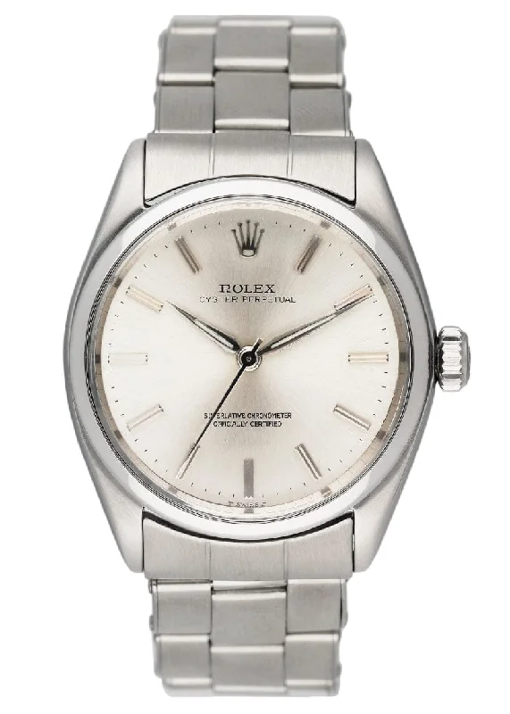 Rolex Air-King 5500 Silver Dial Mens Watch