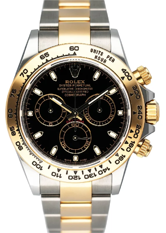 Rolex Daytona 116503 Two Tone Black Dial Mens Watch Box & Papers