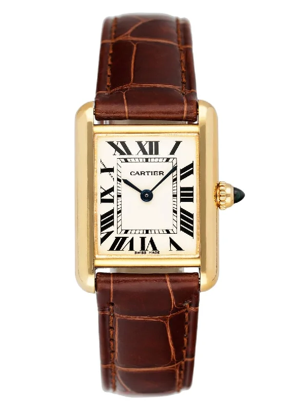 Cartier Tank Louis W1529856 18K Yellow Gold Ladies Watch Box Papers