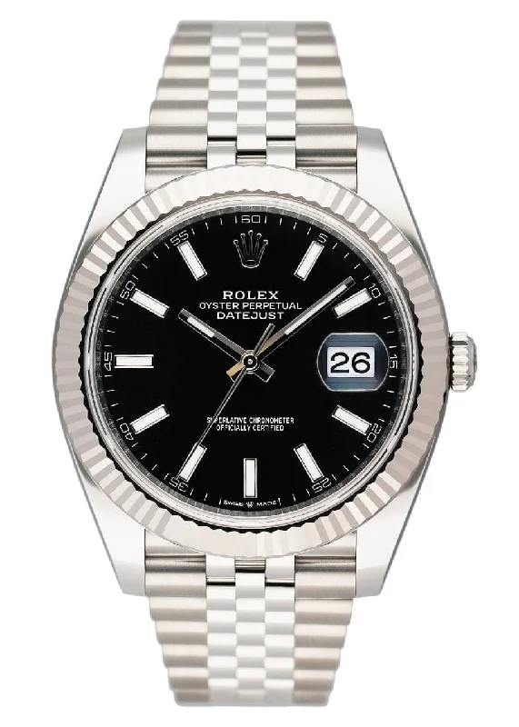 Rolex Datejust 41 126334 Black Dial Steel Mens Watch Box Papers