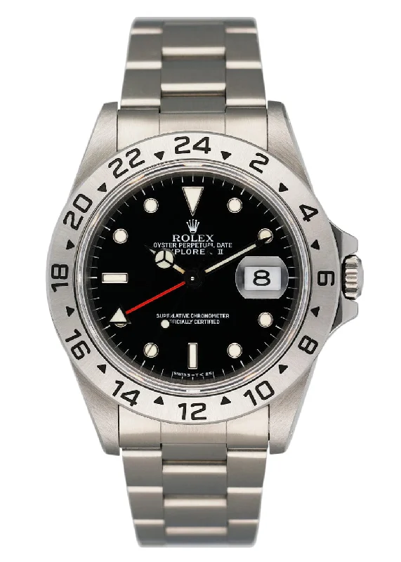 Rolex Explorer II 16570 Black Dial Mens Watch Box Papers