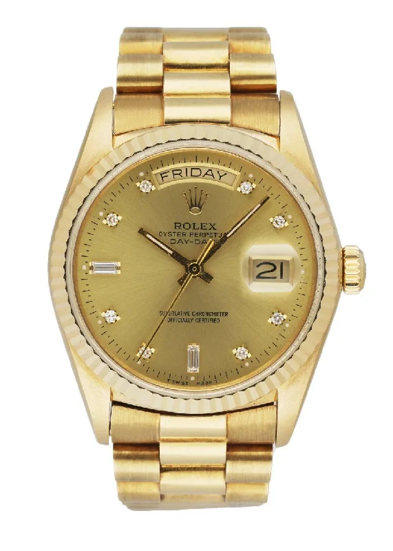 Rolex Day Date 18038 President Diamond Dial Men's Watch