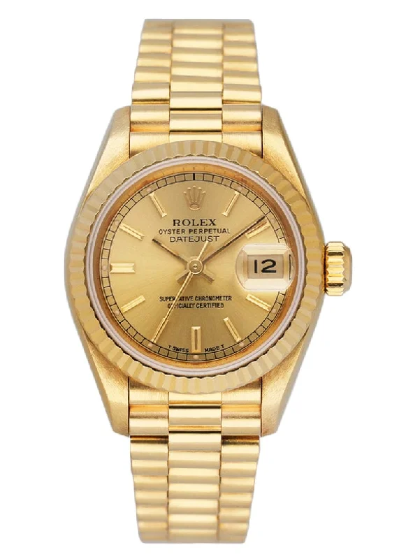 Rolex Datejust 69178 Champagne Dial Ladies Watch Box Papers