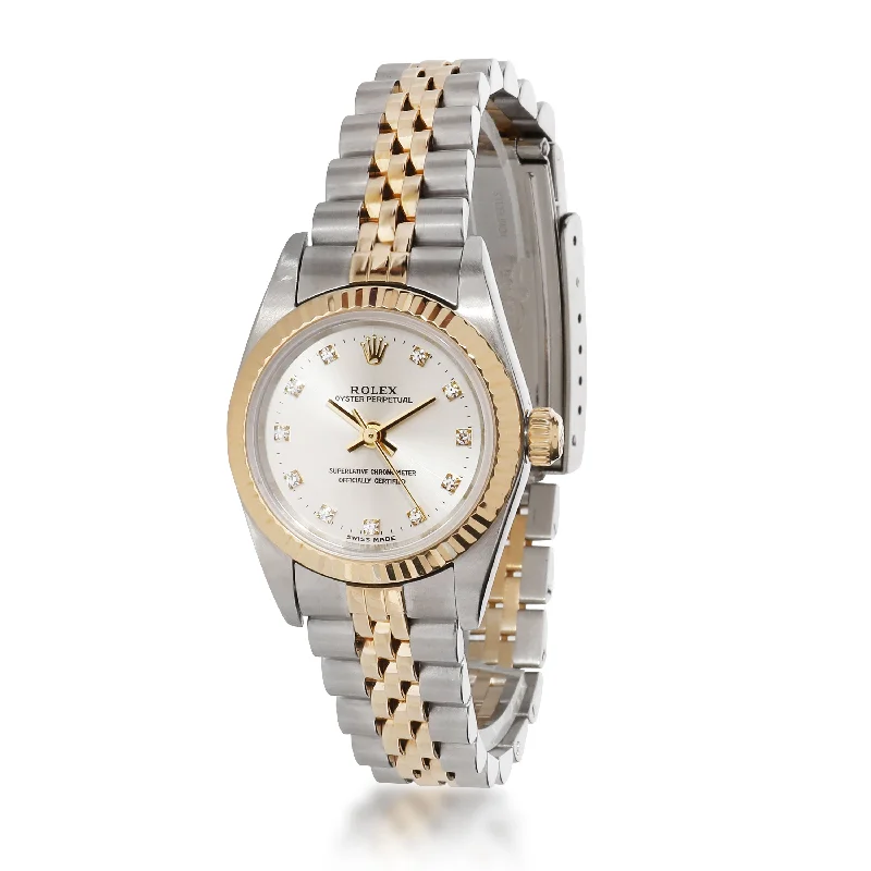 Rolex Oyster Perpetual 76193 Womens Watch in 18kt Stainless Steel/Yellow Gold