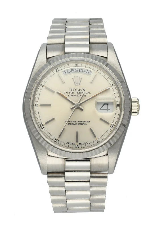 Rolex Day Date 18039 18K White Gold Men's Watch