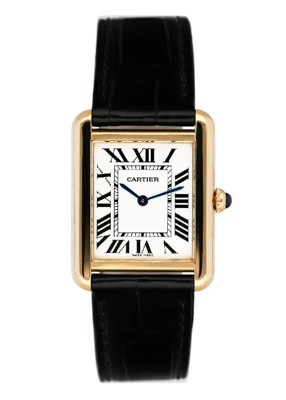 Cartier Tank Solo W1018755 18K Yellow Gold Ladies Watch