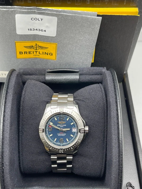 Breitling Colt A74389 Blue Dial Stainless Steel Box Booklet