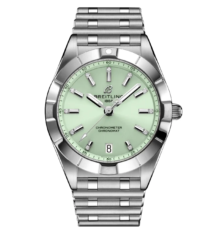 Breitling Chronomat 32 Watch with Seafoam Green Dial