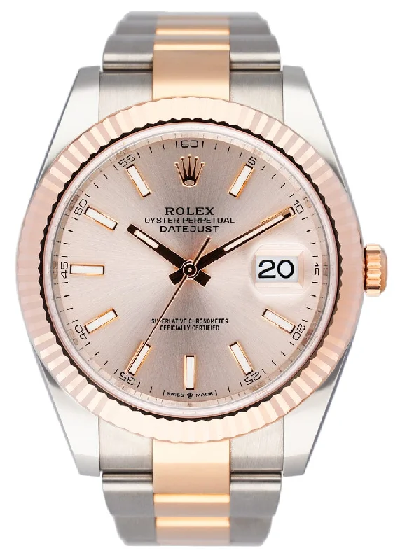 Rolex Datejust 41 126331 Everose Dial Two Tone Mens Watch