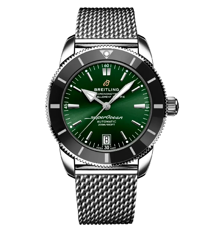 Breitling Superocean Heritage B20 Automatic 42 Watch with Green Dial