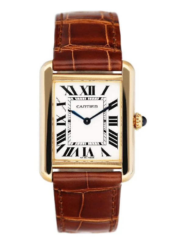 Cartier Tank Solo W5200002 18K Yellow Gold Ladies Watch