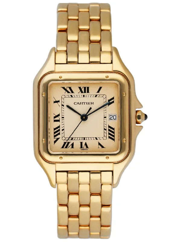 Cartier Panthere Large 18K Yellow Gold Mens Watch