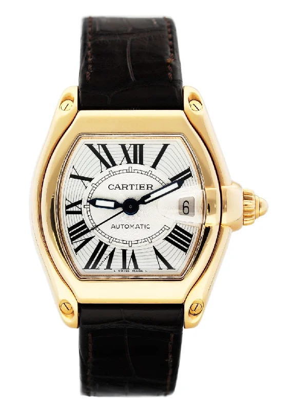 Cartier Roadster Large W62005V2 18K Yellow Gold Mens Watch