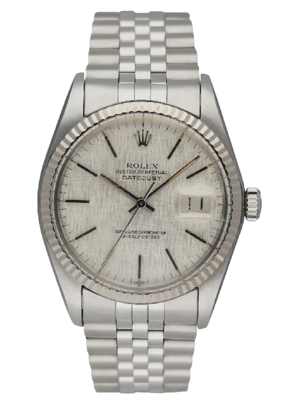 Rolex Datejust 16014 Linen Dial Mens Watch