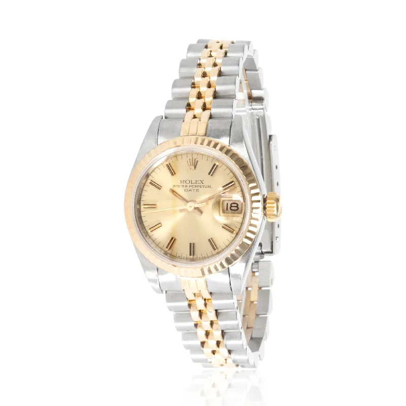 Rolex Date 69173 Womens Watch in 18kt Stainless Steel/Yellow Gold